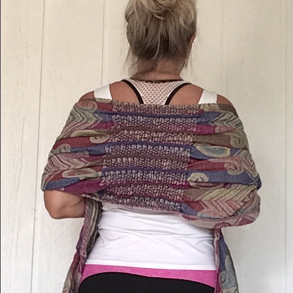 PASHMINA MULTI COLORED BOHO SCARF BLANKET WRAP - Picture 4 of 16